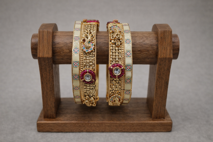 Heritage Meenakari Gold Plated Bangles(Set of 2)