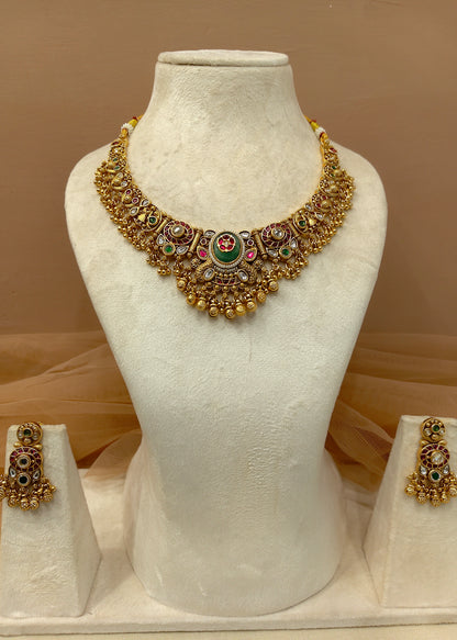 Antique Gold-Plated Choker Set -G352200