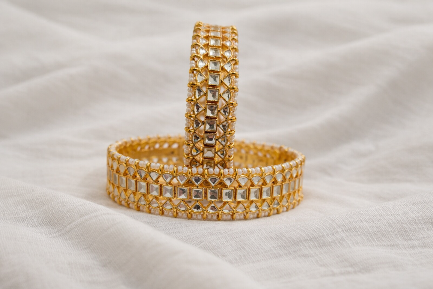 Jadav Kundan Heritage Bangles(Set of 2)