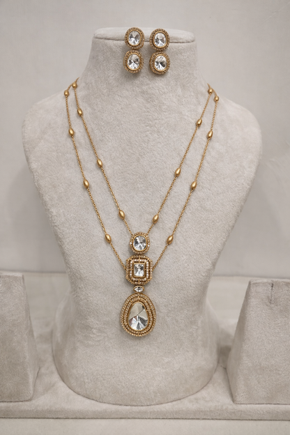 Mossointe Two line Pendant set