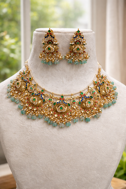 Heritage Kundan Polki Dodi Necklace Set
