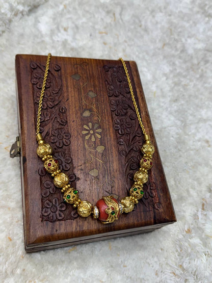 Long Dollar Chain Mala Set-G351300