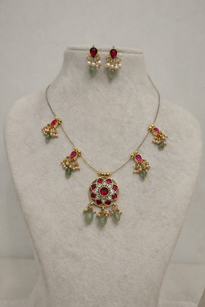 Floral Kundan Jadau Invisible Set