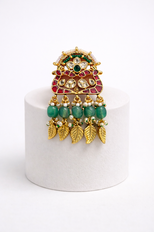 Jadau Tassel Cocktail Ring