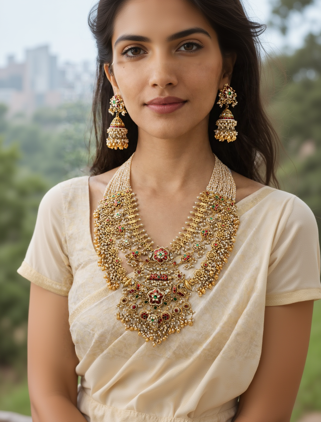 Jadau Kundan Guttapusalu Bridal Set-G3516600