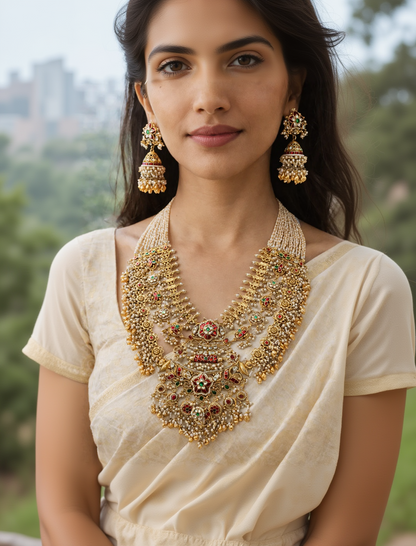 Jadau Kundan Guttapusalu Bridal Set-G3516600