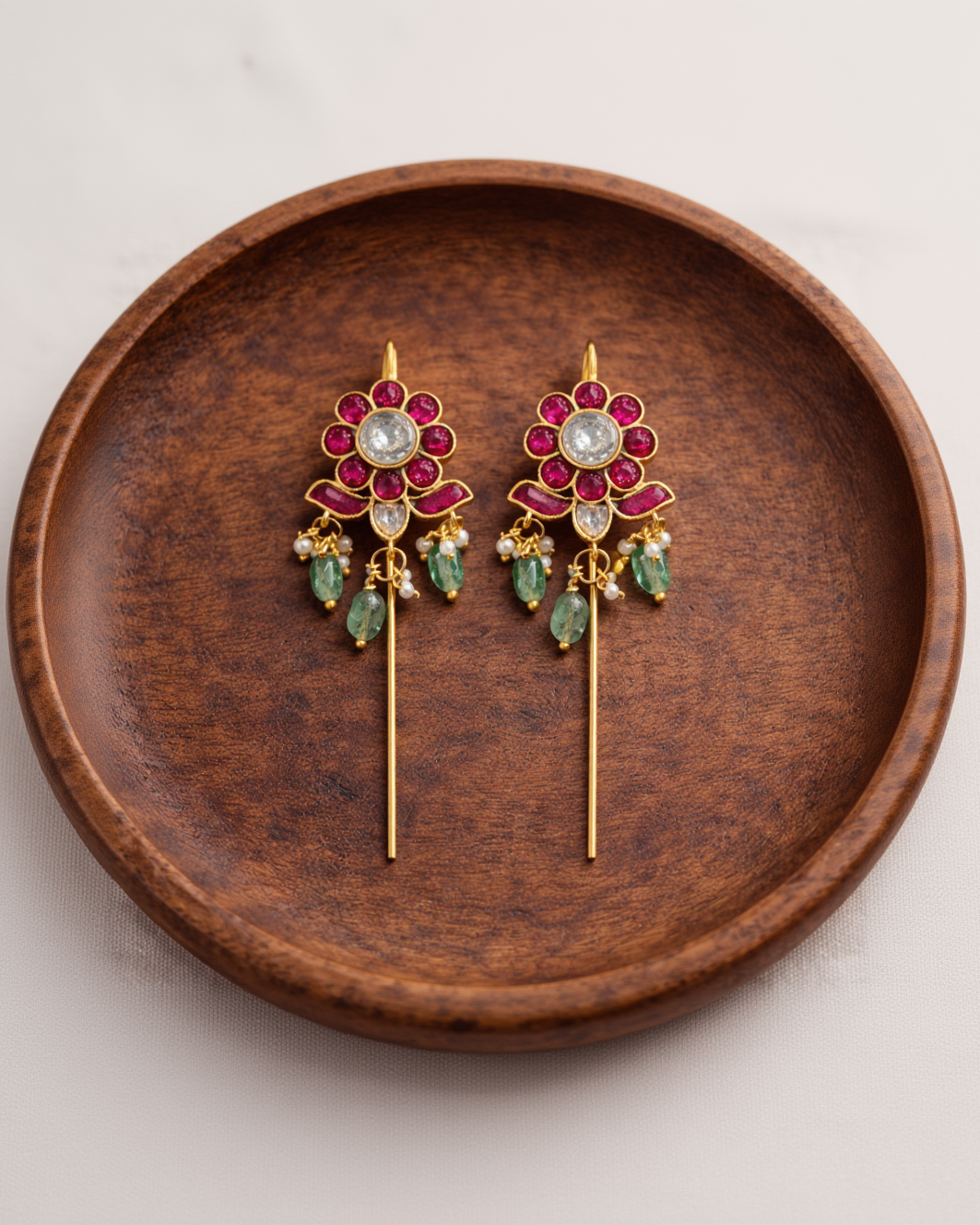 Jadau Kundan Bugadi Pin Earrings.-G351000
