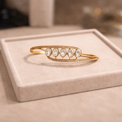 Delicate Moissanite Cuff/kada (Copy)