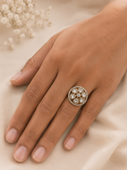 Kundan Statement Ring-G11650