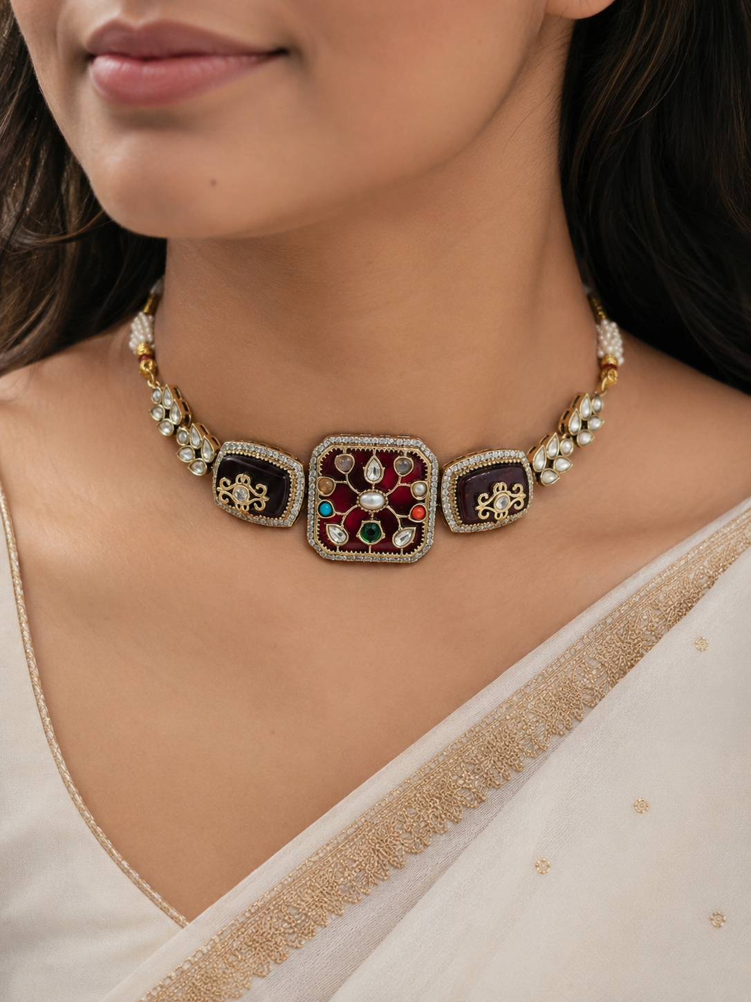 Kundan Choker Set-G662000