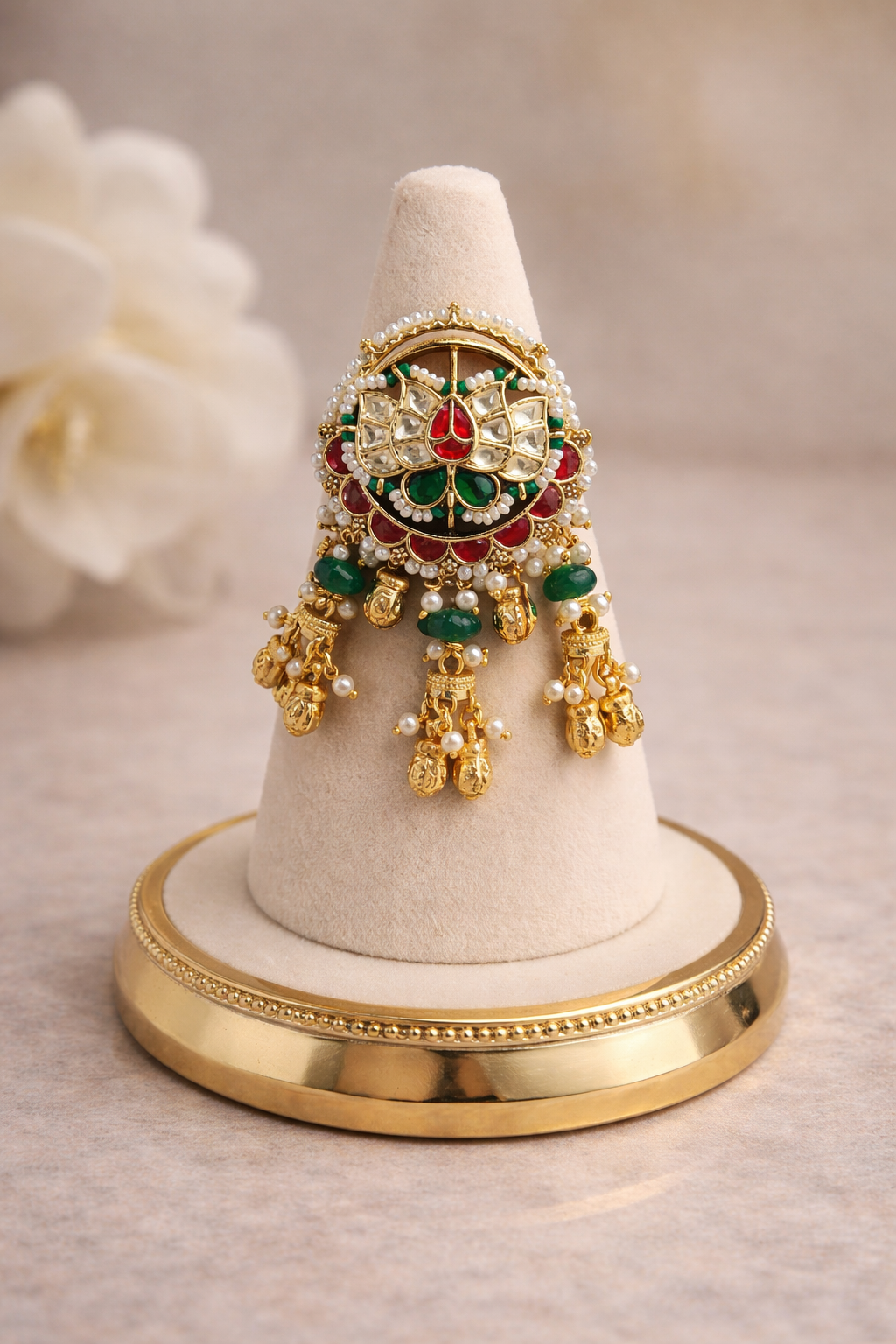 Jadau Lotus Statement Ring