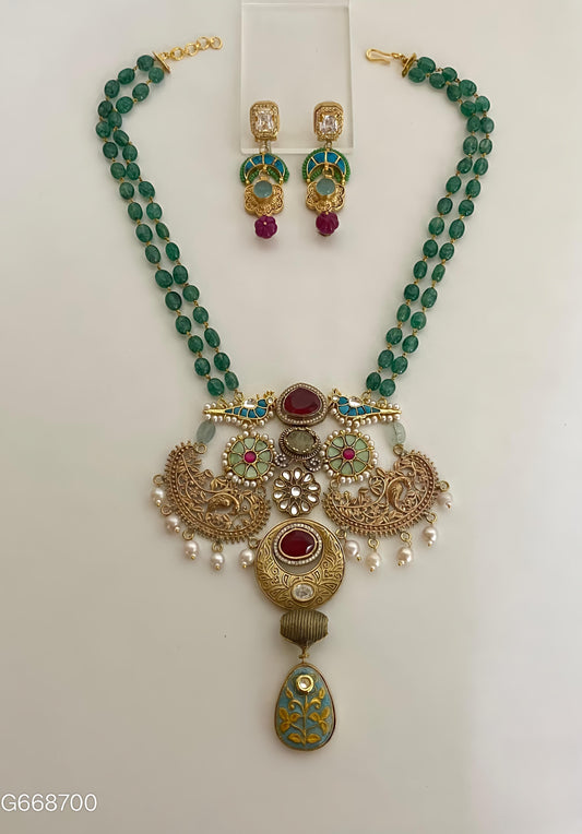 Pachi Kundan Necklace Set -G358500