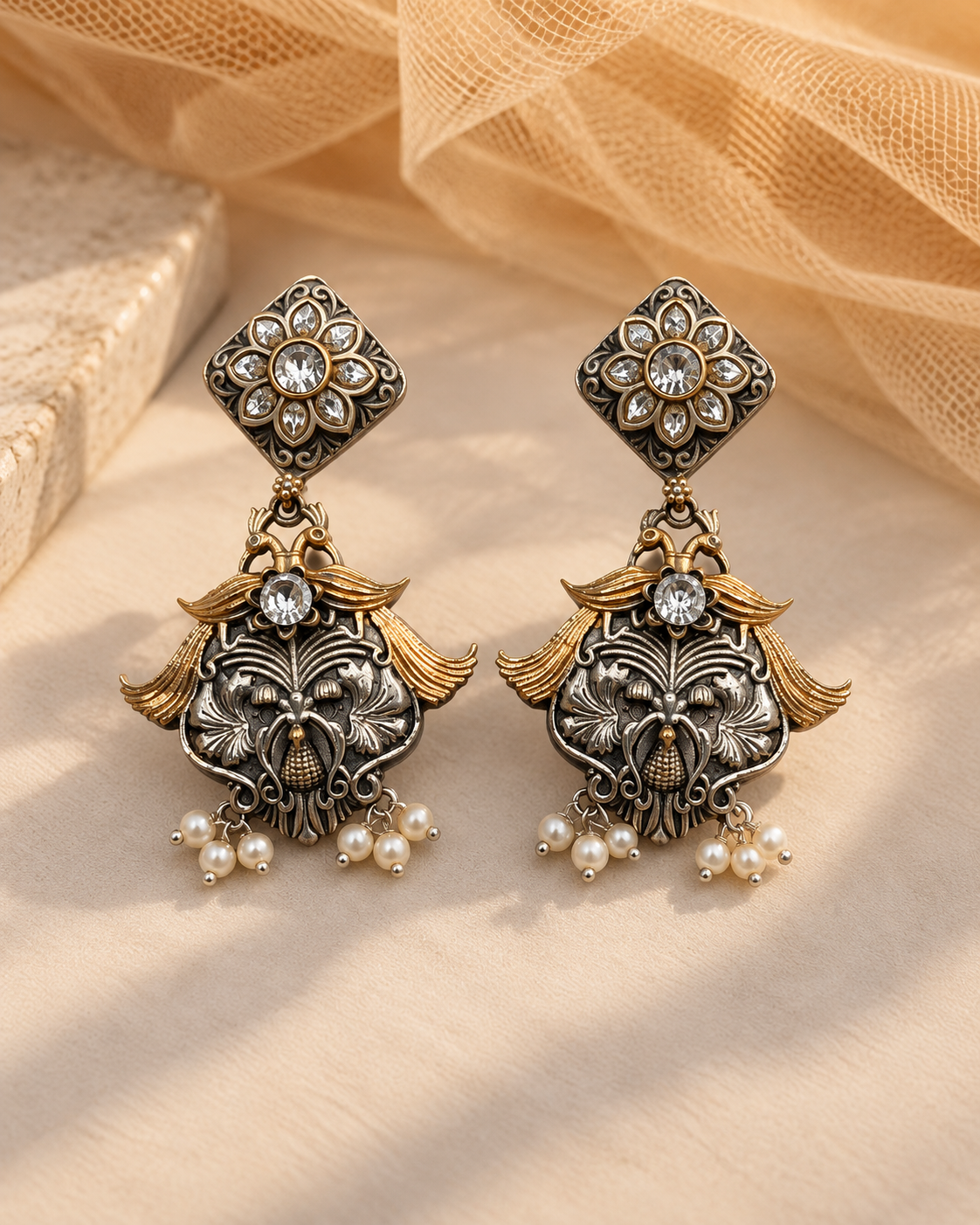 German Silver Earings-02171