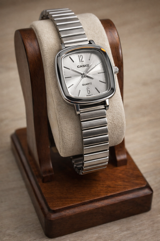 Stainless steel Silver Sqare Watch