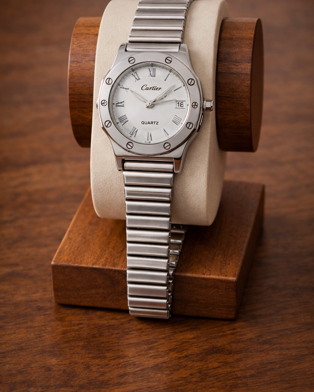 Stainless Steel Round Dial Watch-G35900