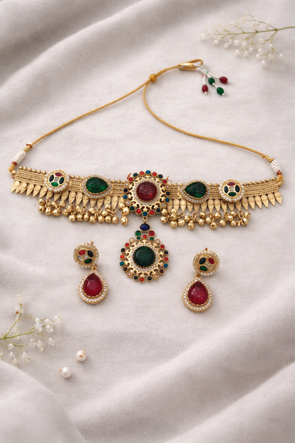 Fusion Heritage Multicolor Kundan Choker Set-G352300