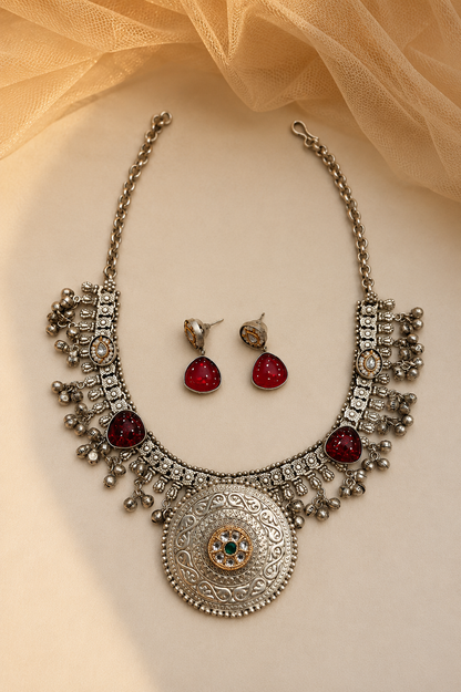 German Silver Necklace Set-G352200