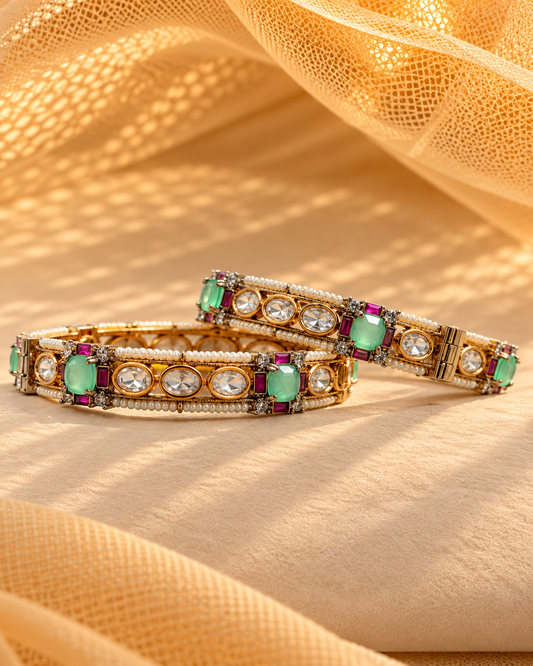 Moissanite Kada Bangles-BGL2319