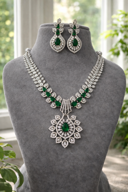 Zirconia & American Diamond Necklace