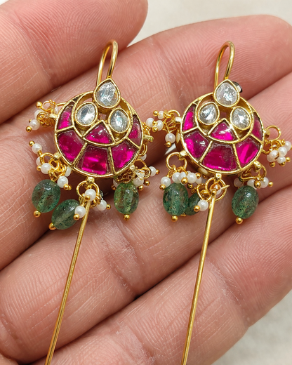 Jadau Kundan Needle Ear Cuffs-G351100