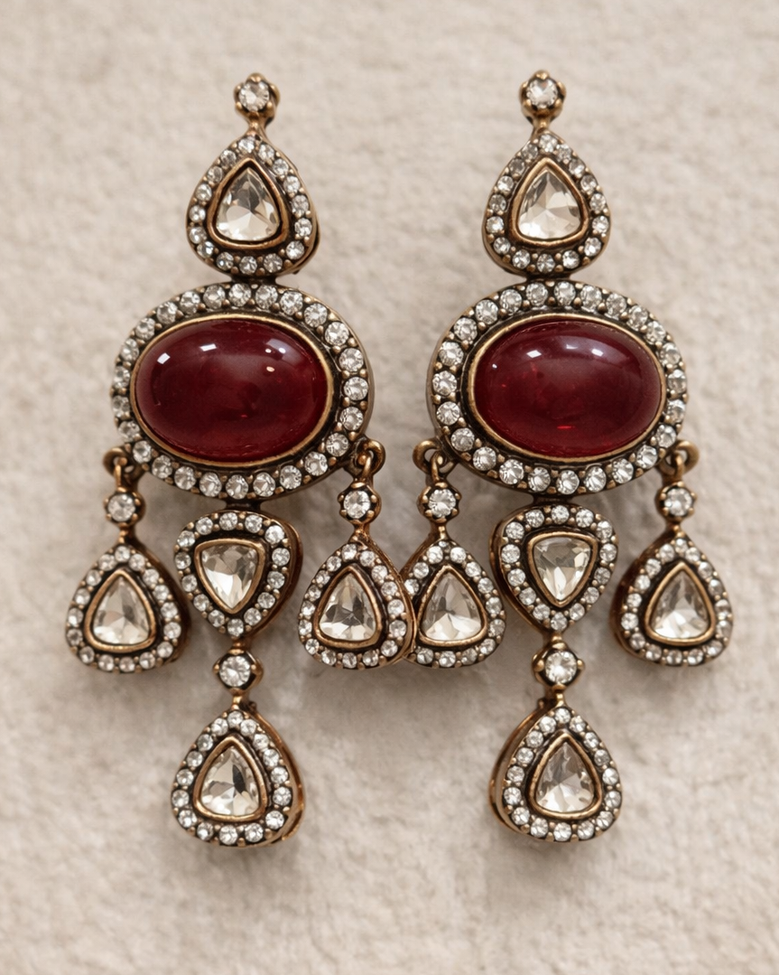 3-Layered Mossointe Bridge Necklace set-G3511200