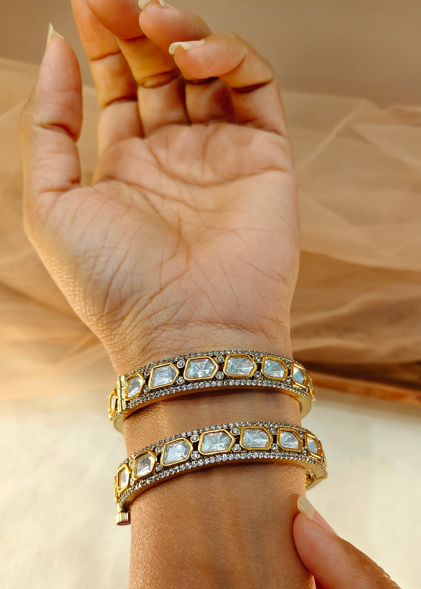 Moissanite Bangles(Set of 2)-G154300