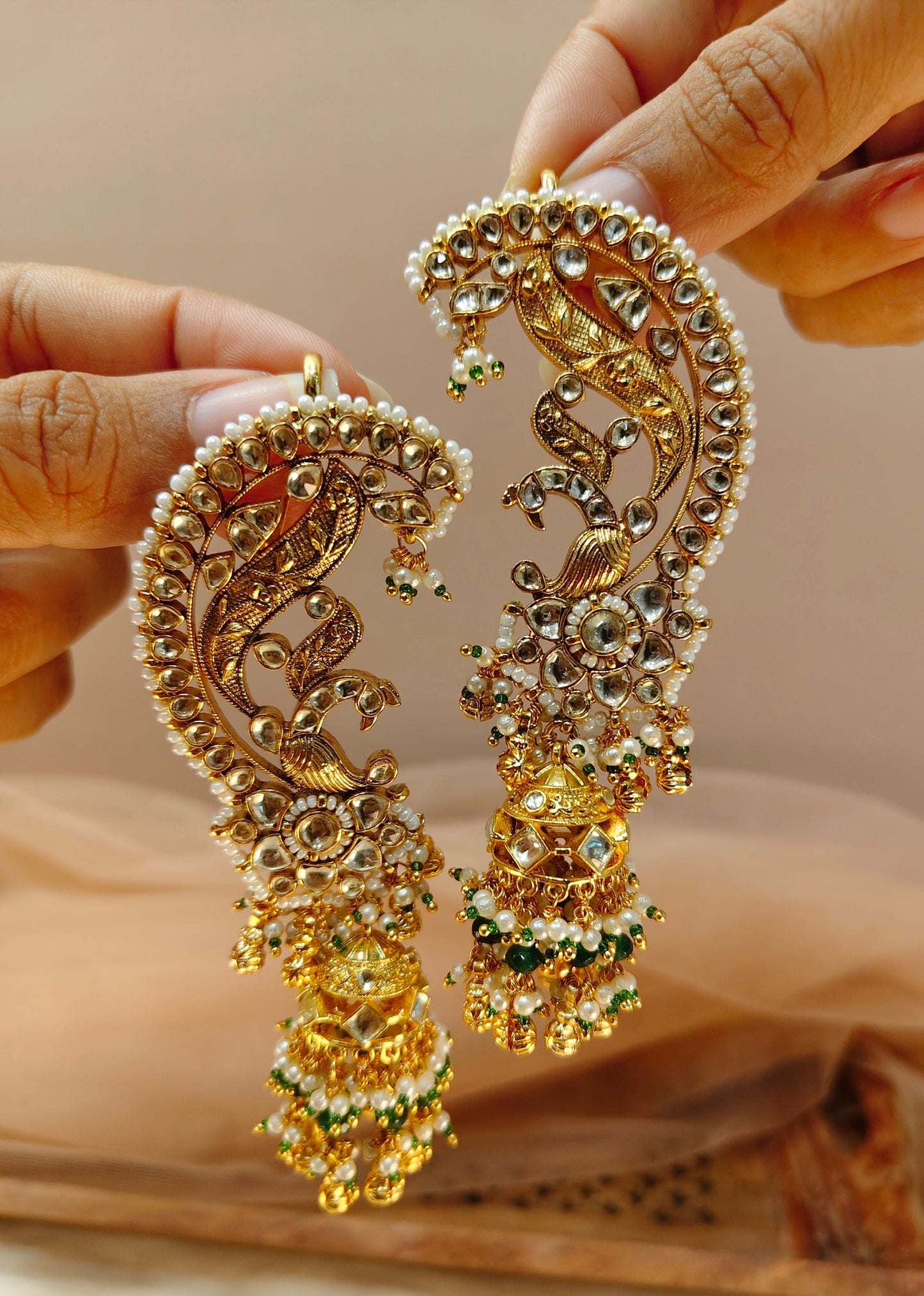 Jadav Kundan Earrings(Ear Cuffs)-G355300