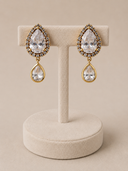 Moissanite Gold-Tone Necklace Set-G652800
