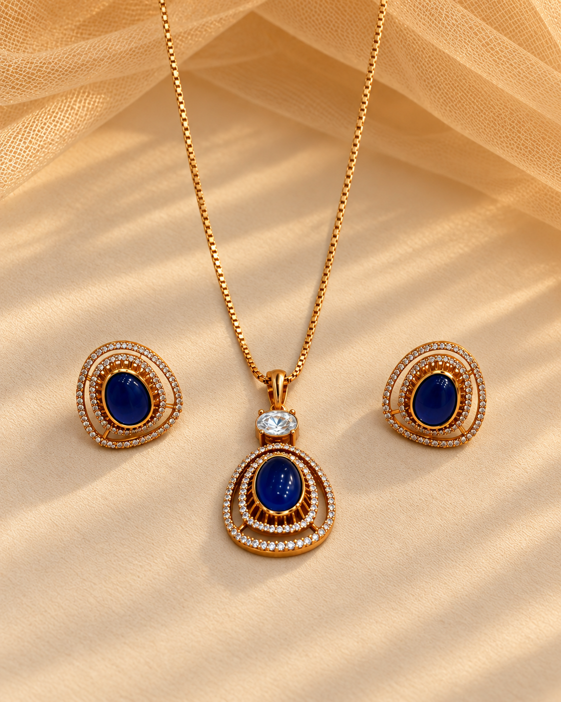Royal Blue Pendant Set-PS2299