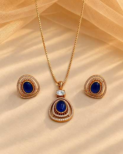 Royal Blue Pendant Set-PS2299