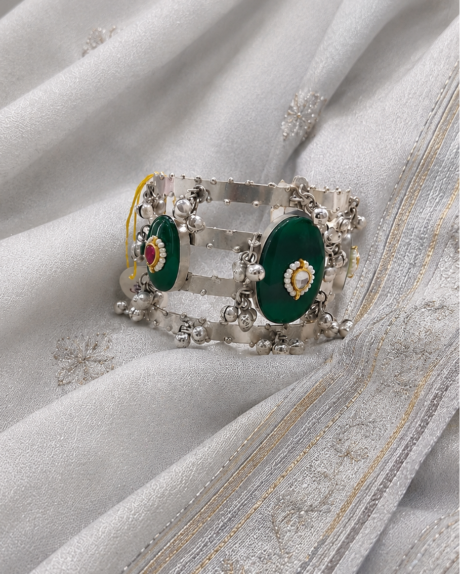 Rajasthani Silver Pochi Bracelet-G761900