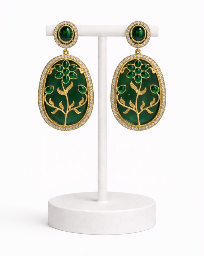 Regal Blue Sabyasachi Dangle Earrings-G351100
