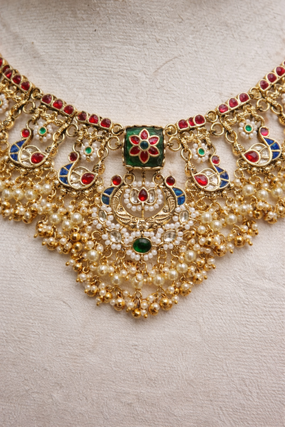 Heritage Kundan & Pearl Drop Necklace Set