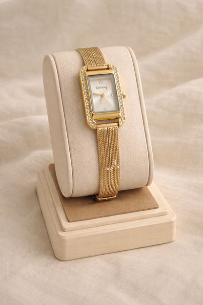 Stainless steel Gold Square Watch-G351200