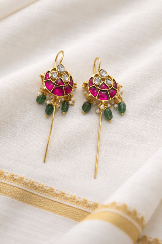 Jadau Kundan Needle Ear Cuffs-G351100