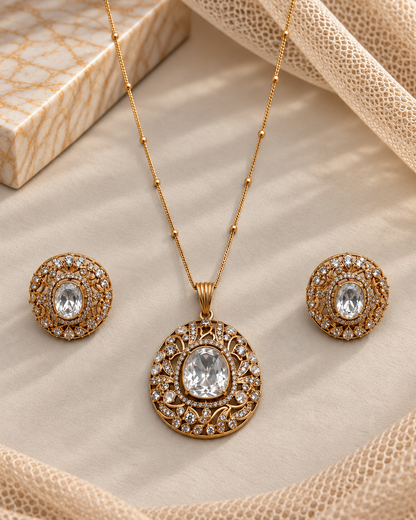 Moissanite Pendant Set-PS2306