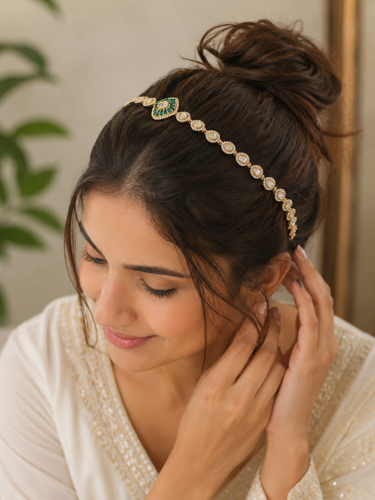Kundan Mathapatti Hairband-G332900