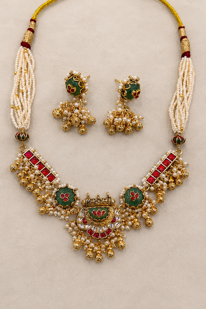 Jadau Necklace Set-G45200