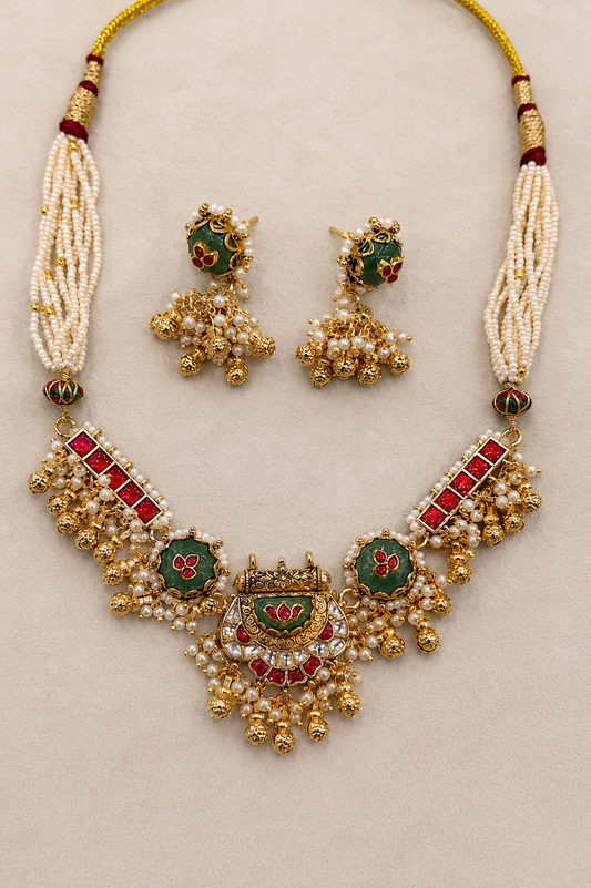 Jadau Necklace Set-G45200