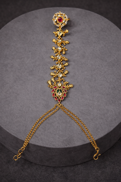 Jadau Kundan Haath Phool Hath Harness-G352100