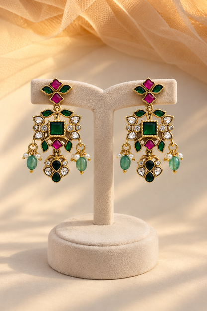 Jadav kundan Necklace Set-02158