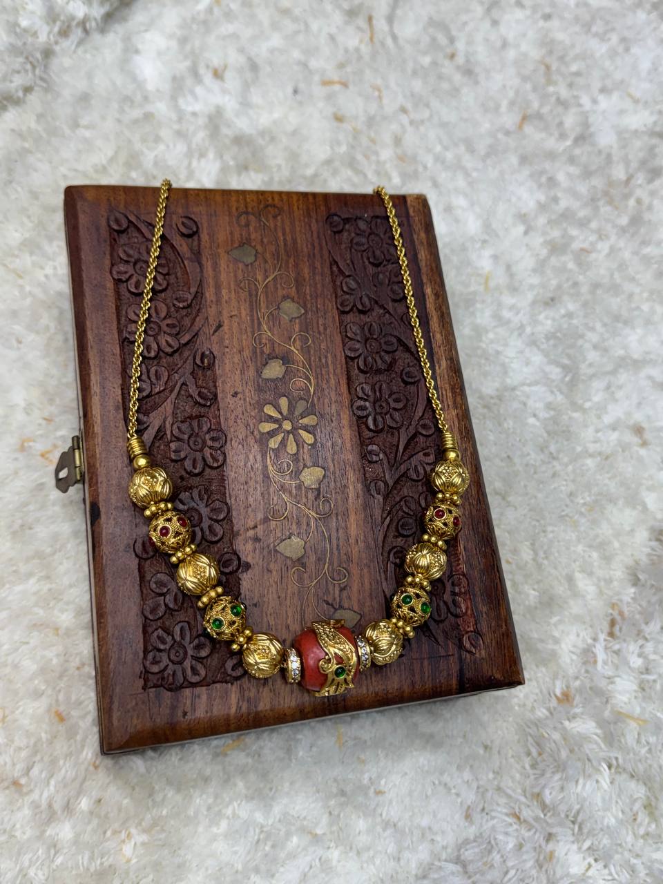 Long Dollar Chain Mala Set-G351300
