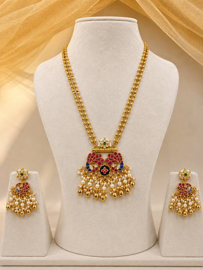 Jadau Long Necklace Set-G456800