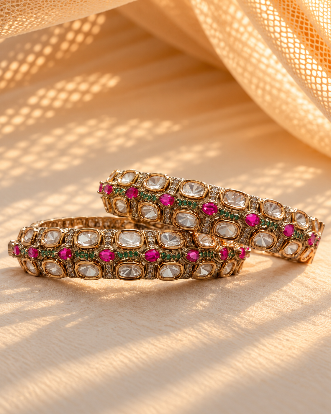 Moissanite Bangles-(Set of 2)-BGL2317