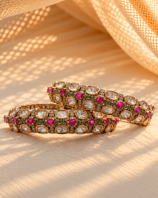 Moissanite Bangles-(Set of 2)-BGL2317