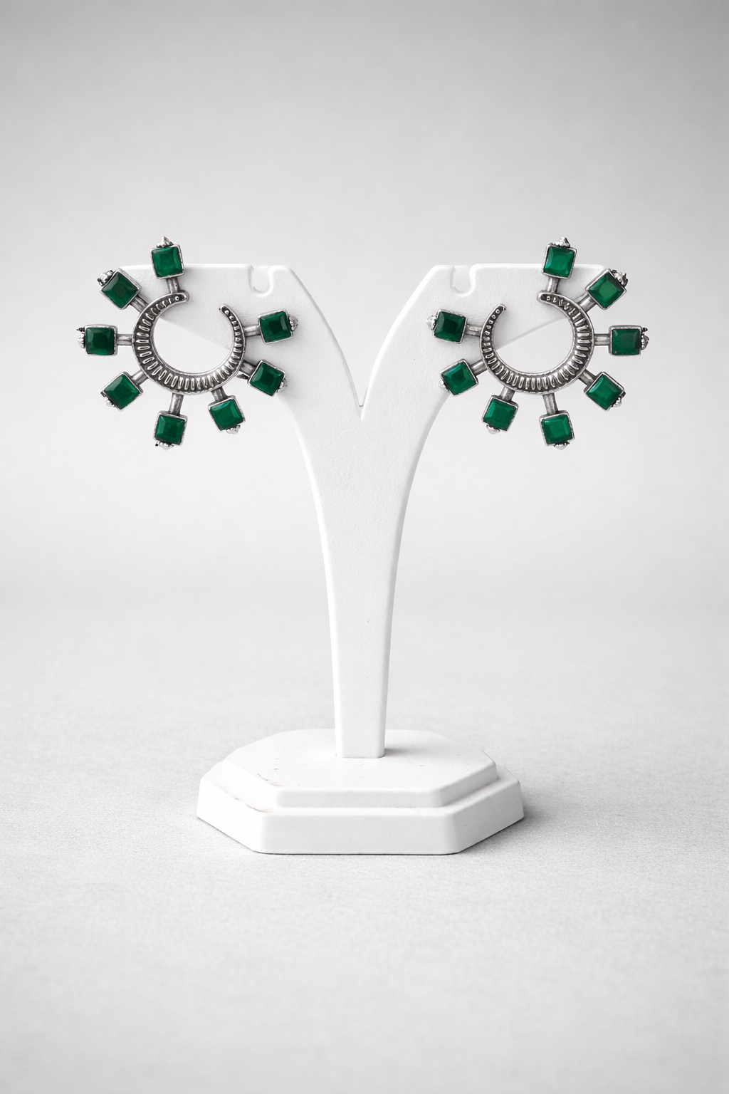 Oxidized Silver Earings Stands-G35350