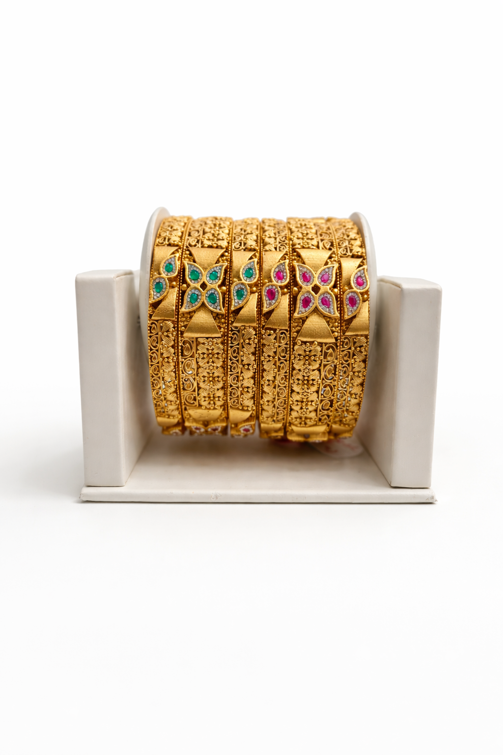 Gold Plated Bangles(Set of 6)