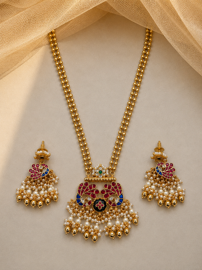 Jadau Long Necklace Set-G456800