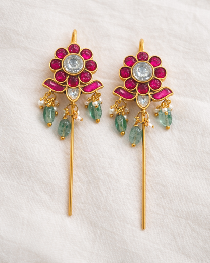 Jadau Kundan Bugadi Pin Earrings.-G351000