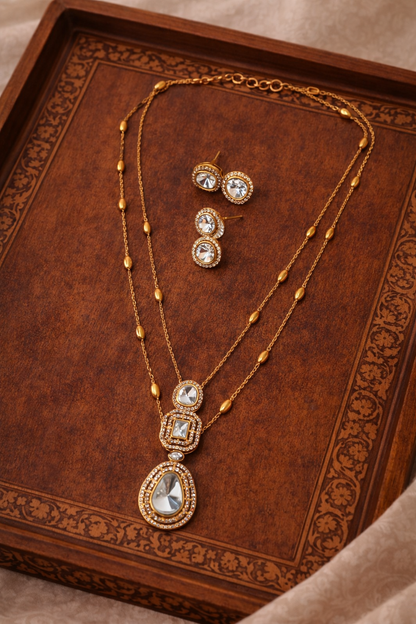 Mossointe Two line Pendant set